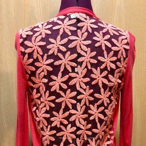 Coral Cardigan Sweater